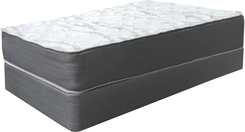 Vista 3 de Nutan, Colchón firme de doble cara con resortes interiores de 14 pulgadas con somier de madera de 4 pulgadas, individual, visón