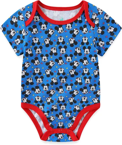 Vista 3 de Disney Mickey Mouse, Lion King y Winnie the Pooh Baby Boys Paquete de 5 mamelucos para recién nacidos y bebés