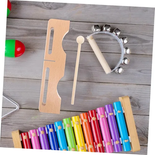 Vista 5 de Kisangel Wooden Frog Instrument with Mallets Light Yellow Percussion Block for Adults Ergonomic Design for Comfortable Handling for Musical