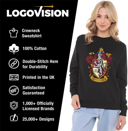 Vista 4 de Popfunk Harry Potter HP Gryffindor Crest Women's Crew Sweatshirt