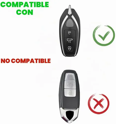 Vista 2 de Funda protectora de aleación de aluminio para llavero compatible con Lamborghini URUS 2021-2022 (negro)