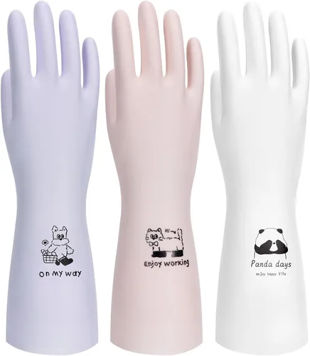 Vista 8 de WG Todo Individual Dishwashing, Latex Free, Skin-Friendly, Dishes Washing, Reusable, DEHP-Free, Non-Slip, Household Kitchen Gloves