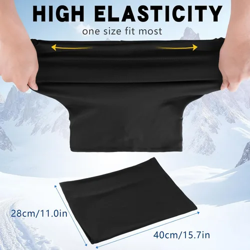 Vista 4 de HONGTEYA Polaina de cuello de invierno para hombres y mujeres, resistente al viento, máscara facial para clima frío, esquí, deportes al aire libre