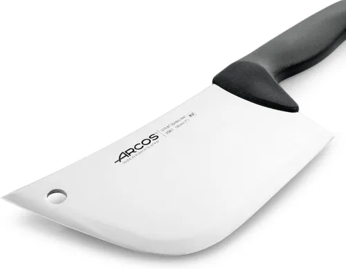 Vista 3 de Arcos Cuchillo de carnicero de acero inoxidable nitrum de 7 pulgadas y hoja de 7.480 in. Cuchillo de carnicero profesional. Mango ergonómico de Negro