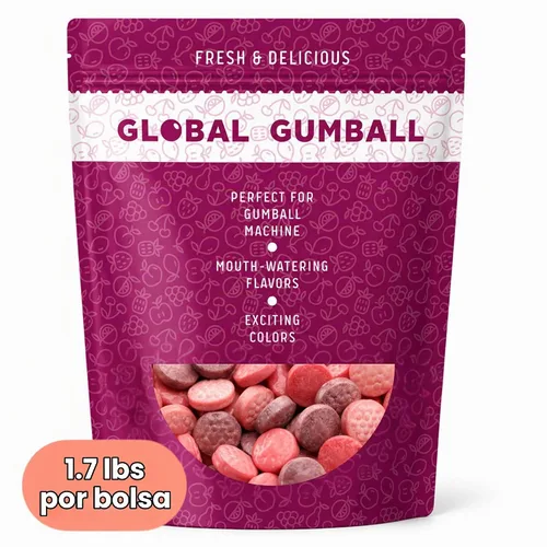 Vista 6 de Razzles Candy Gum - Bolsa de goma de mascar original con sabor a fruta de 1.7 libras, para máquina expendedora de recambio de goma de mascar a
