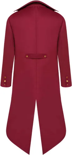 Vista 2 de Frac Steampunk Renacentista Disfraces de Halloween para Niños, Chaqueta Medieval de Pirata Vampiro Victoriana Levita para Niños