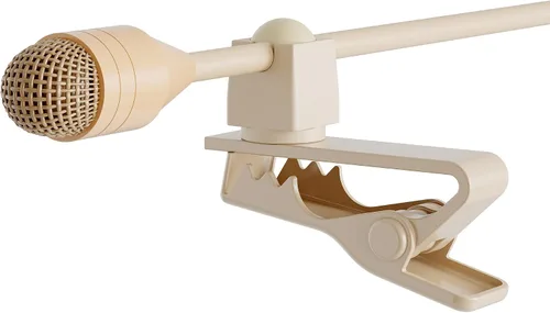 Vista 4 de J K Micrófono de condensador de solapa Lavalier Pro Beige MIC-J 050 compatible con transmisor inalámbrico Sennheiser