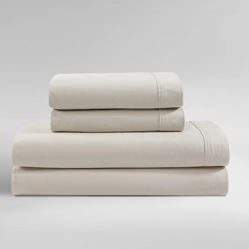 Vista 28 de Calvin Klein - Juego de sábanas de tamaño Queen, sábanas refrescantes frescas y a medida con un tacto de percal de algodón naturalmente suave