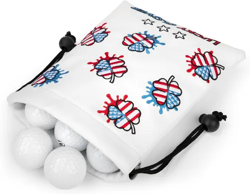 Vista 12 de Bolsa de golf para objetos de valor, bolsa de cuero para camiseta de golf con cierre de cordón, bolsa portátil para pelotas de golf, accesorios