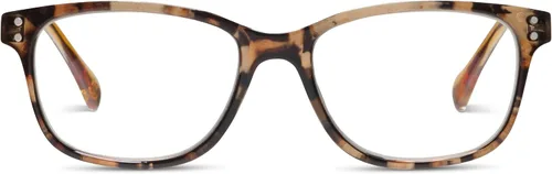 Vista 9 de Peepers by PeeperSpecs Women's Nature Walk Soft Square Reading Glasses Tortuga gris/rosa