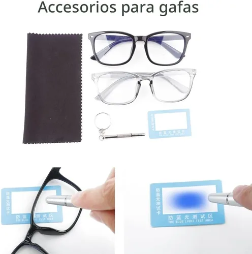 Vista 5 de Paquete de 2 lentes de luz azul para mujeres y hombres, gafas de computadora