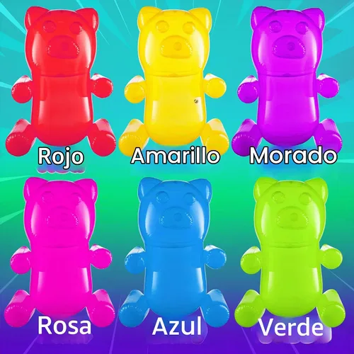 Vista 6 de Ositos inflables de goma (paquete de 6) juguetes inflables para piscina