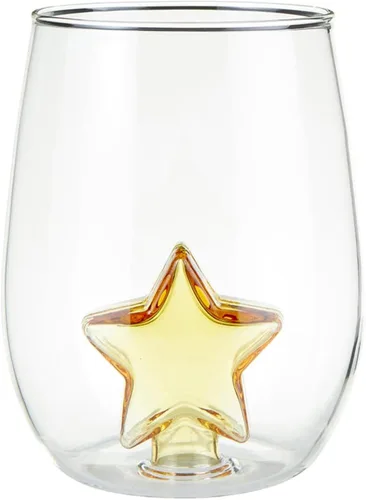 Vista 6 de Slant Holiday Party Supplies - Copas de vino sin tallo con figura 3D, 20 onzas, bastón de caramelo