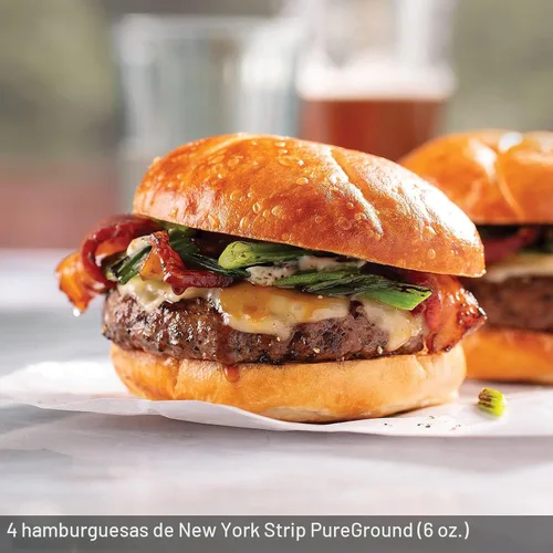 Vista 6 de Omaha Steaks PureGround® Burger Flight, 24 Artículos: 8 Hamburguesas Smash, 4 Filets Mignons, 4 Solomillos, 4 Porterhouse, 4 Tiras de Nueva York