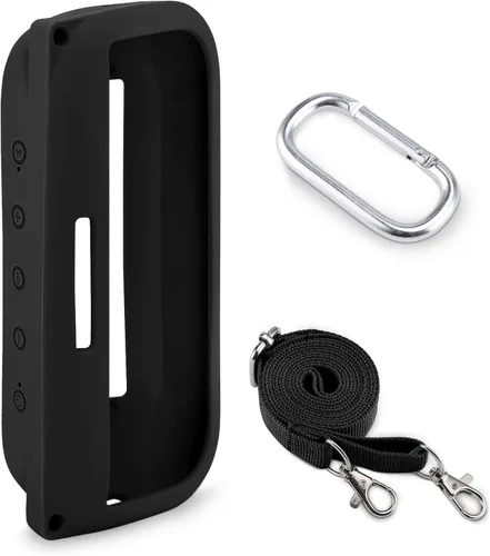 Vista 3 de co2CREA Funda de silicona suave de repuesto para altavoz portátil Bose SoundLink Flex Bluetooth (funda de silicona, funda negra)