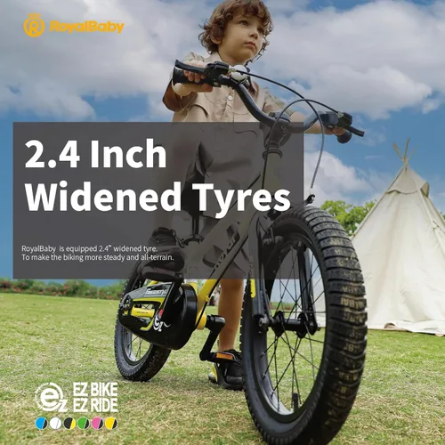 Vista 6 de RoyalBaby EZ Kids Bike 12 14 16 18 20 Inch Balance Pedal 2-in-1 Training Bicycle Boys Girls Ages 3 to 12 Years Easy Learn for Beginners