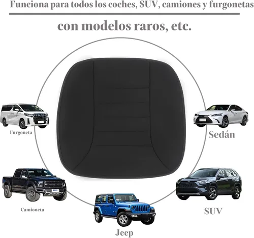 Vista 5 de kingphenix Cojín de asiento de coche con espuma viscoelástica de 1.2 pulgadas, cojín de asiento para coche y silla de oficina (negro)