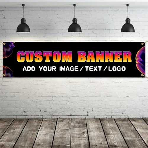 Vista 11 de Banners y letreros personalizados Banners personalizados con foto/texto personalizado Banners personalizados para fiestas, negocios, cumpleaños al