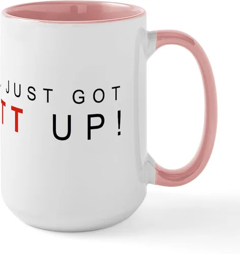 Vista 9 de CafePress Litt UP Tugs - Taza de café grande de 15 onzas, color blanco