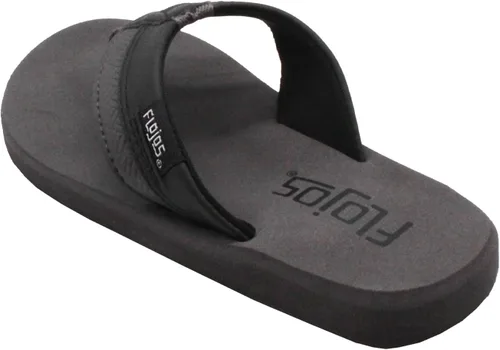 Vista 5 de Flojos Kid's Ryan Sandal, Tutone Strap With Arch Support, GrayBlack