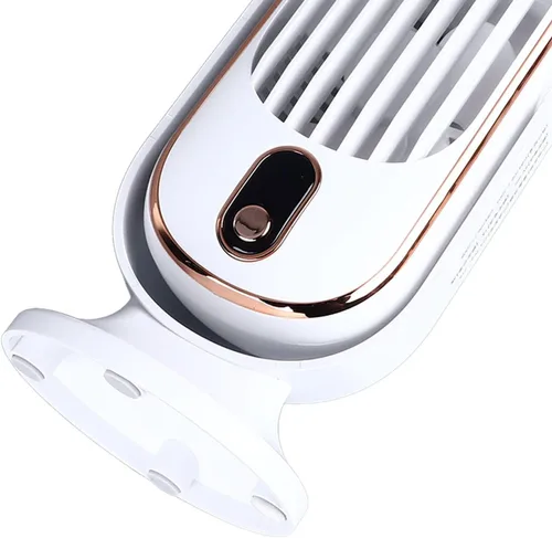 Vista 8 de Ventilador de torre, ventilador de mesa con 5 velocidades, funcionamiento ultra silencioso, ventilador de torre de motor sin escobillas para Blanco