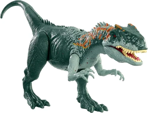 Vista 8 de Figura de acción de dinosaurio de Jurassic World Camp Cretácicos Roar Attack Kentrosaurus, juguete con función de golpe y sonidos