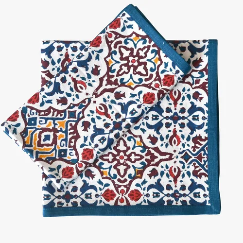 Vista 84 de Fingercraft - Juego de 12 servilletas de tela de mezcla de algodón y lino, con estampado, perfecta para fiestas, cenas, bodas, cócteles y Navidad