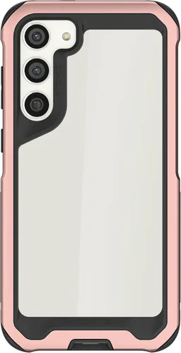 Vista 9 de Ghostek Atomic - Funda delgada para Galaxy Z Flip 4, parte trasera de aramida con parachoques de aluminio rojo, funda protectora de doble capa a