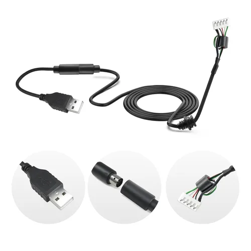 Vista 4 de Cable USB para volante Logitech G920 G923 compatible con línea de cable de pedal Xbox (cable USB)