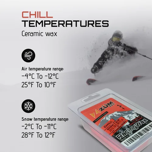 Vista 4 de ZUMWax - Cera de cerámica nórdica para esquí, snowboard y esquí, 4.94 oz, temperatura fría, duradera, sin PFAS. Fabricado con cerámica ecológica