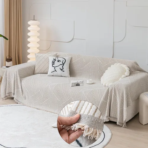 Vista 32 de HANDONTIME Funda de sofá para sofá de corduroy Funda de sofá para niños Funda de sofá jacquard para biplaza Fundas de sofá seccional Funda de sofá