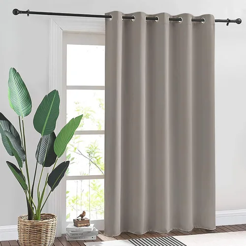 Vista 66 de RYB HOME Cortinas portátiles para puerta con privacidad, cortinas opacas y aislantes térmicas para dormitorio, armario, sala de estar, comedor, Beige