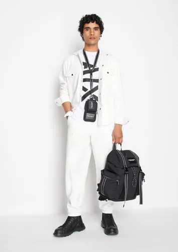 Vista 2 de Armani Exchange Camiseta con logotipo grande Ax de ajuste regular para hombre