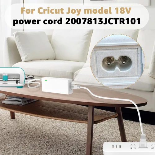 Vista 9 de Cable de alimentación compatible con el cargador Cricut Joy de la cortadora DC18V