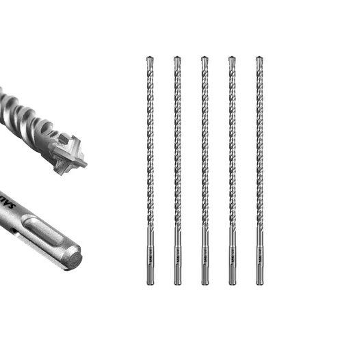 Vista 23 de SALI 10 brocas de martillo giratorio SDS Plus de 1/2 x 6 pulgadas, kit de broca para hormigón, material de carburo de doble rosca de tipo cruzado