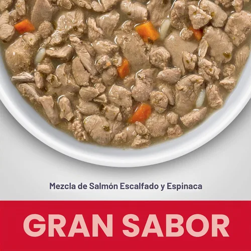 Vista 5 de Hill's Science, comida enlatada guisada dietética para perros, 2.8 onzas, paquete de 24, Adulto #1 Recomendado por veterinarios, salmón escalfado