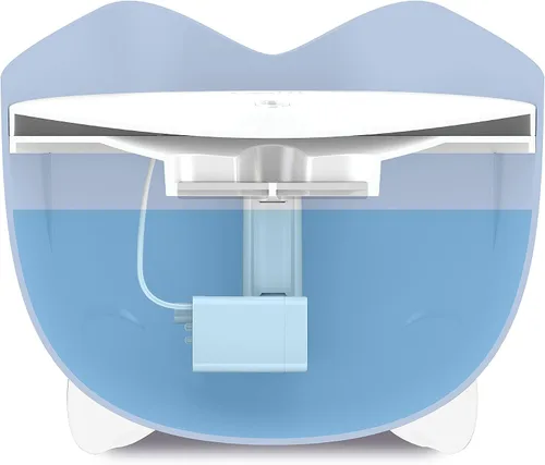 Vista 2 de Catit PIXI - Fuente de agua para gatos con triple filtro y opciones ergonómicas para beber, color azul