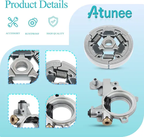 Vista 5 de Kit de bomba de aceite de rueda dentada de tambor de embrague de 3/8"-7T para Stihl 044 046 MS341 MS361 MS362 MS362C MS380 MS381 MS440 MS441 MS460