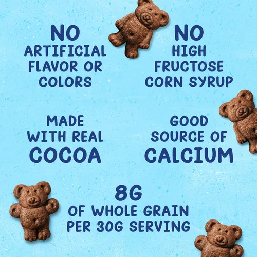 Vista 6 de Teddy Grahams Snacks Graham de chocolate, 6 cajas de 10 onzas