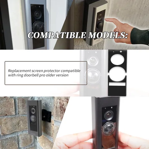 Vista 2 de Protector de pantalla de repuesto compatible con Ring Doorbell Pro versión anterior (1 unidad)