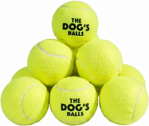 Vista 16 de The Little Dog's Balls - Pelotas de tenis para perros pequeños y cachorros, color azul, paquete de 6, pelotas de fieltro no abrasivas, núcleo