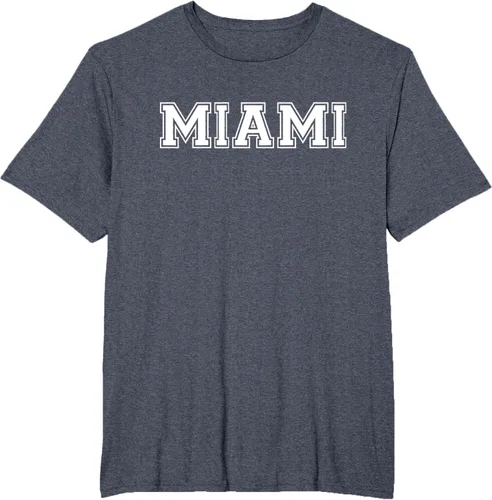 Vista 92 de Camiseta de regalo deportiva estilo universitario Miami Florida, Negro, S