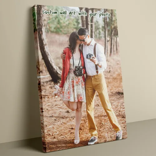 Vista 13 de Dargr Arte de pared personalizado desde tu teléfono, impresiones en lienzo personalizadas para familia, vacaciones, festivales, póster enmarcado