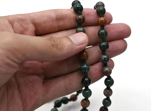 Vista 5 de Japa Mala - Collar de 108 cuentas de oración y pulsera Mala para meditación, Gema
