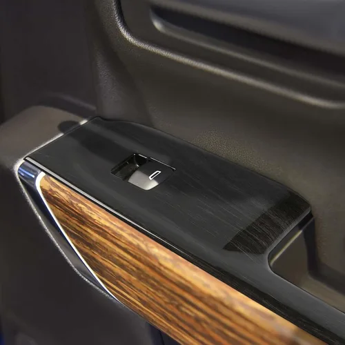 Vista 7 de RT-TCZ Panel de interruptor de ventana eléctrica Silverado para Chevy Silverado 2019-2021 para GMC Sierra 2019-2022, accesorios interiores de grano