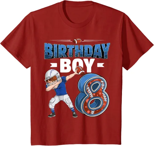 Vista 64 de Dabbing Boy - Camiseta de 8 años de fútbol americano americano, Negro, S