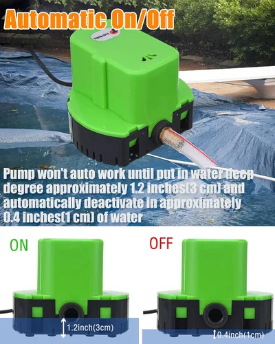 Vista 7 de Bomba automática de la cubierta de la piscina, bomba sumergible