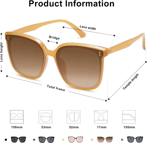 Vista 5 de SOJOS Gafas de sol para mujeres y hombres SJ2157
