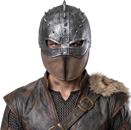 Vista 6 de Casco de dragón de Halloween, máscara de cara completa vikingo para adultos
