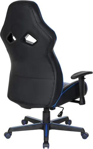 Vista 12 de OSP Home Furnishings Vapor - Silla ergonómica ajustable de piel sintética con respaldo alto y asiento de resorte helicoidal y flujo de aire
